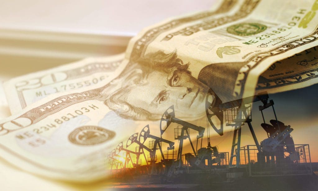 Petroleum,,Petrodollar,And,Crude,Oil,Concept,,Oil,Pump,On,Background