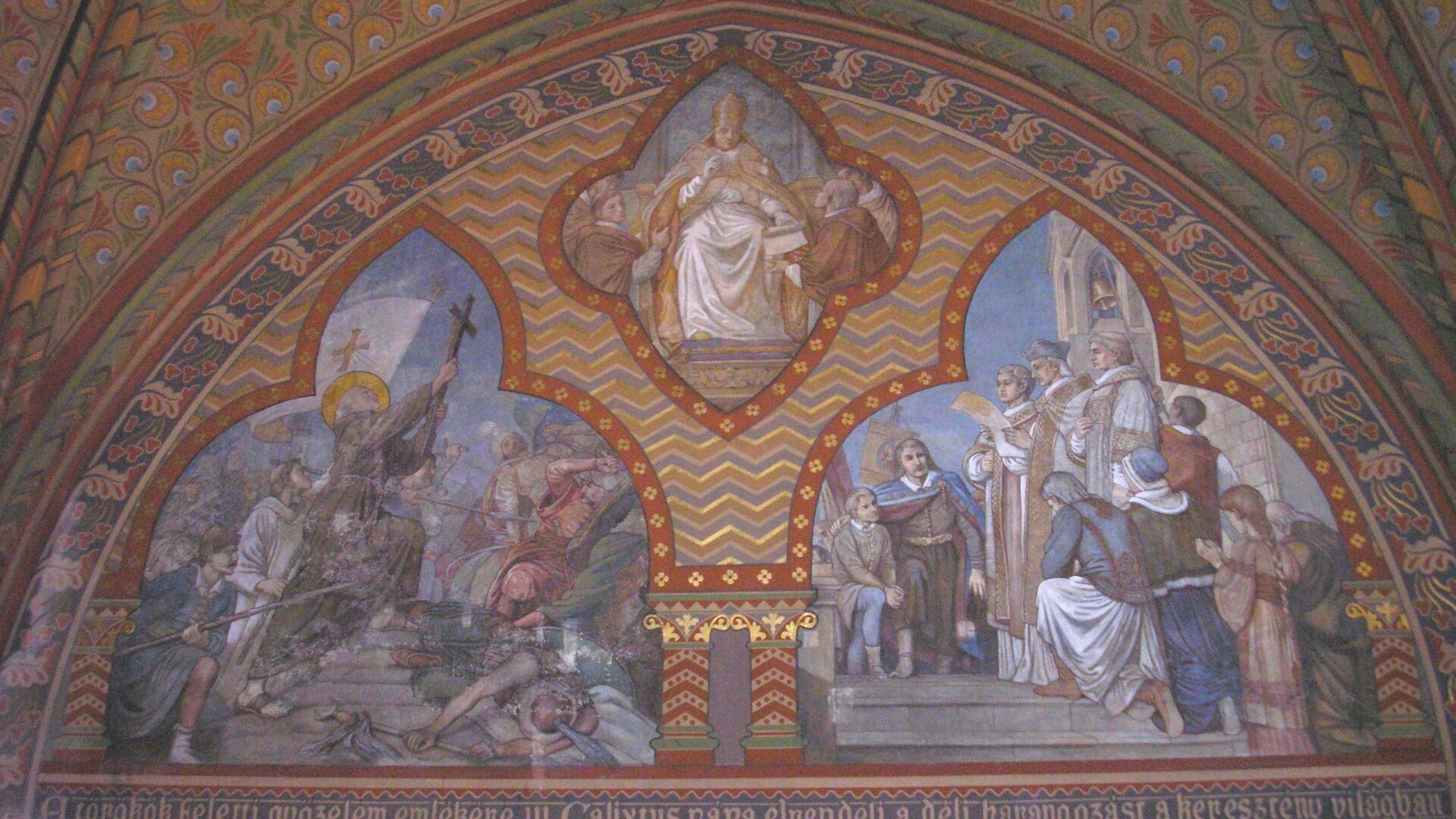 Pope Callixtus hands over his Prayer Bull to the clergy.