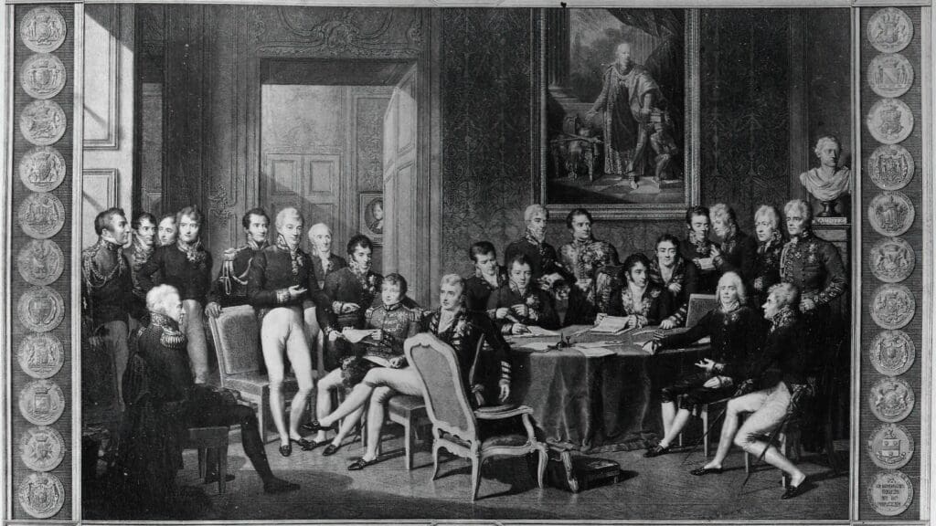 Jean Godefroy, The Congress of Vienna (1819). Museu Histório e Diplomático – Palácio do Itamaraty, Rio de Janeiro, Brazil