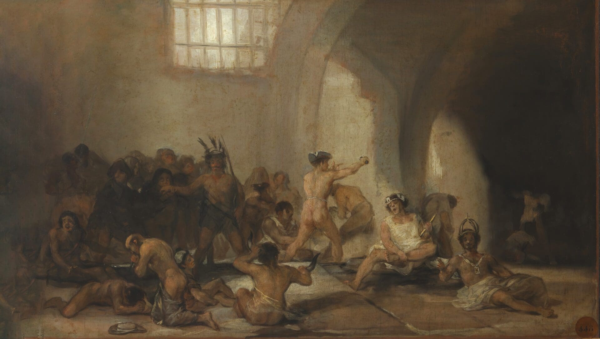 Francisco Goya, The Madhouse (1808–1812). Real Academia de Bellas Artes de San Fernando, Madrid, Spain