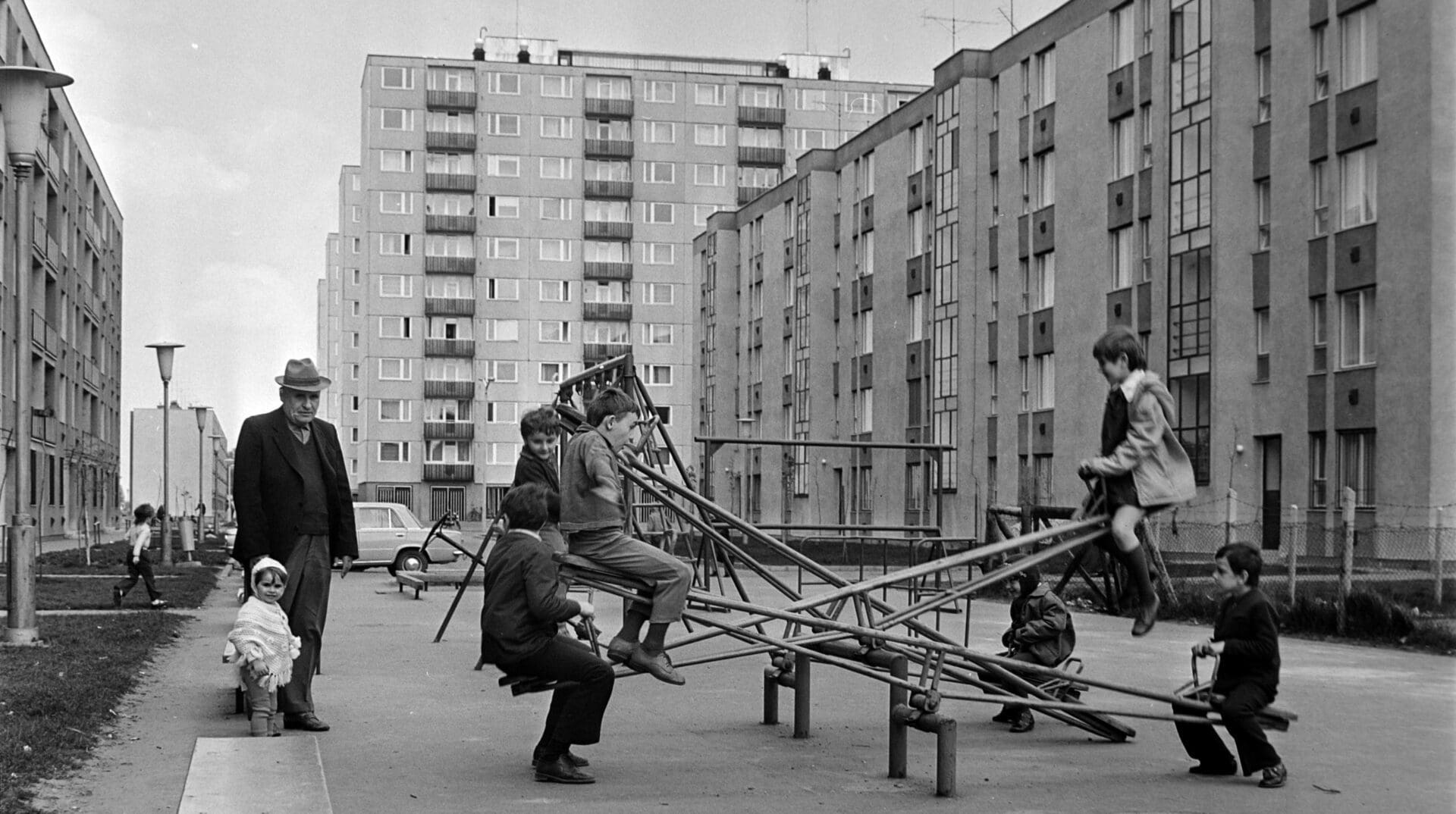 Prefabricated houses in Kecskemét, Hungary in 1973