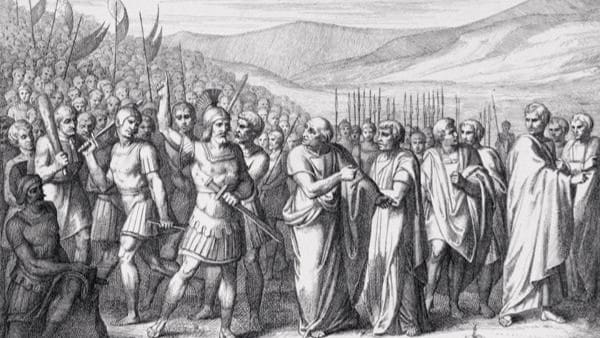 The Secession of the People to the Mons Sacer by B. Barloccini (1849)