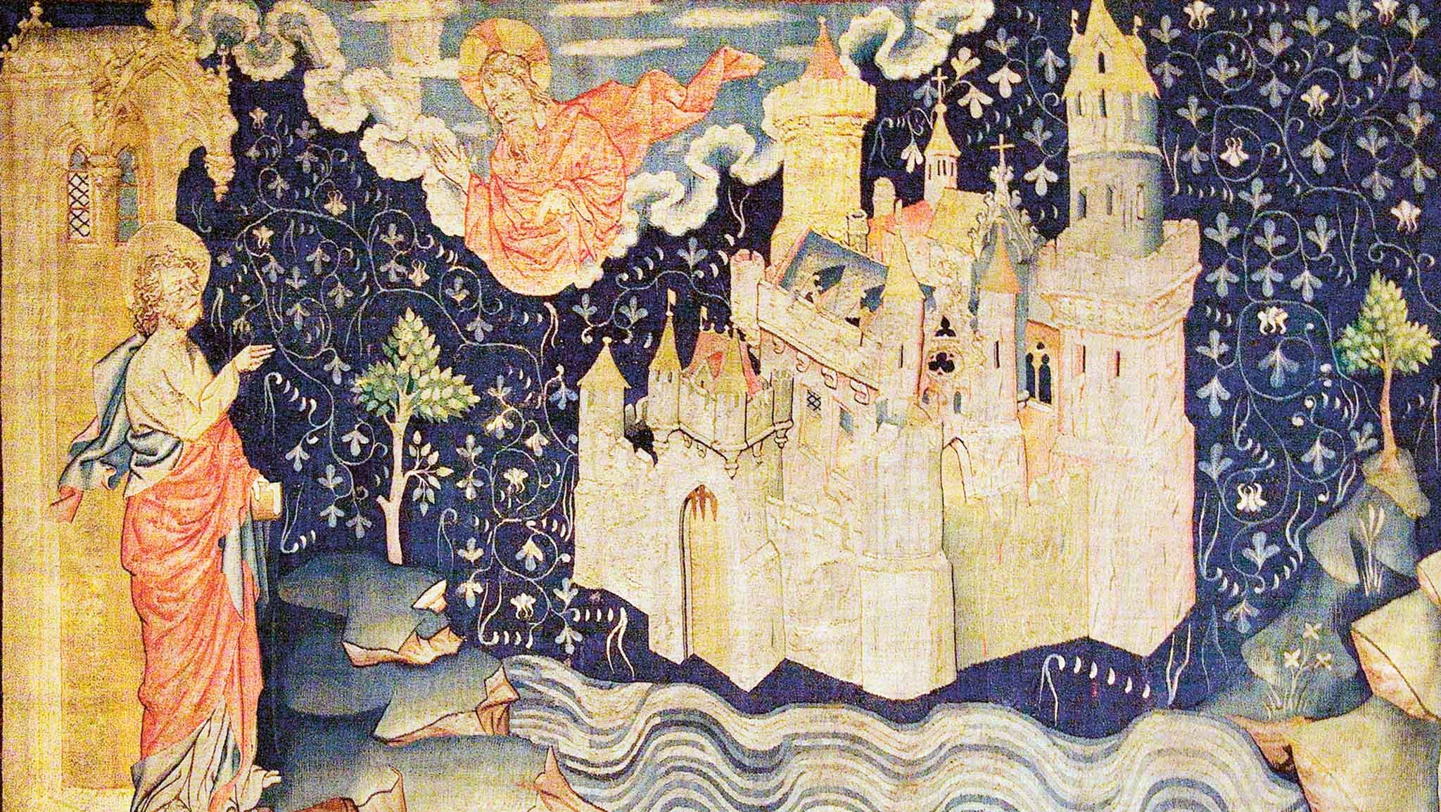 Jean Bondol and Nicholas Bataille, The Apocalypse Tapestry – New Jerusalem / City of God (1377–1382). Musée de la Tapisserie, Château d’Angers, Angers, France