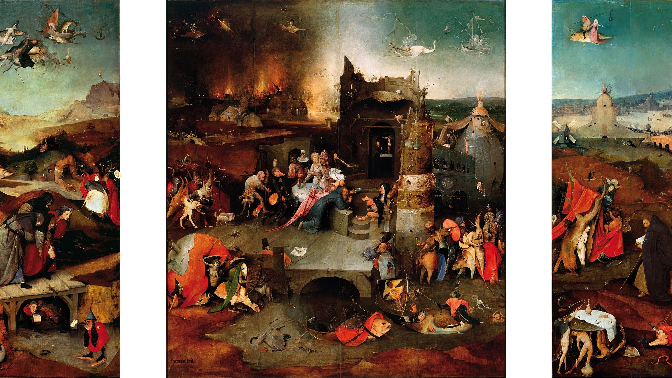 The Temptation of St Anthony — Hieronymus Bosch (c.1500)
