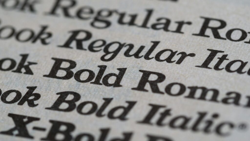 different fonts