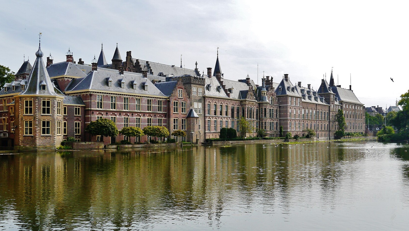 The Hofvijver and the buildings housing the States General of the Netherlands