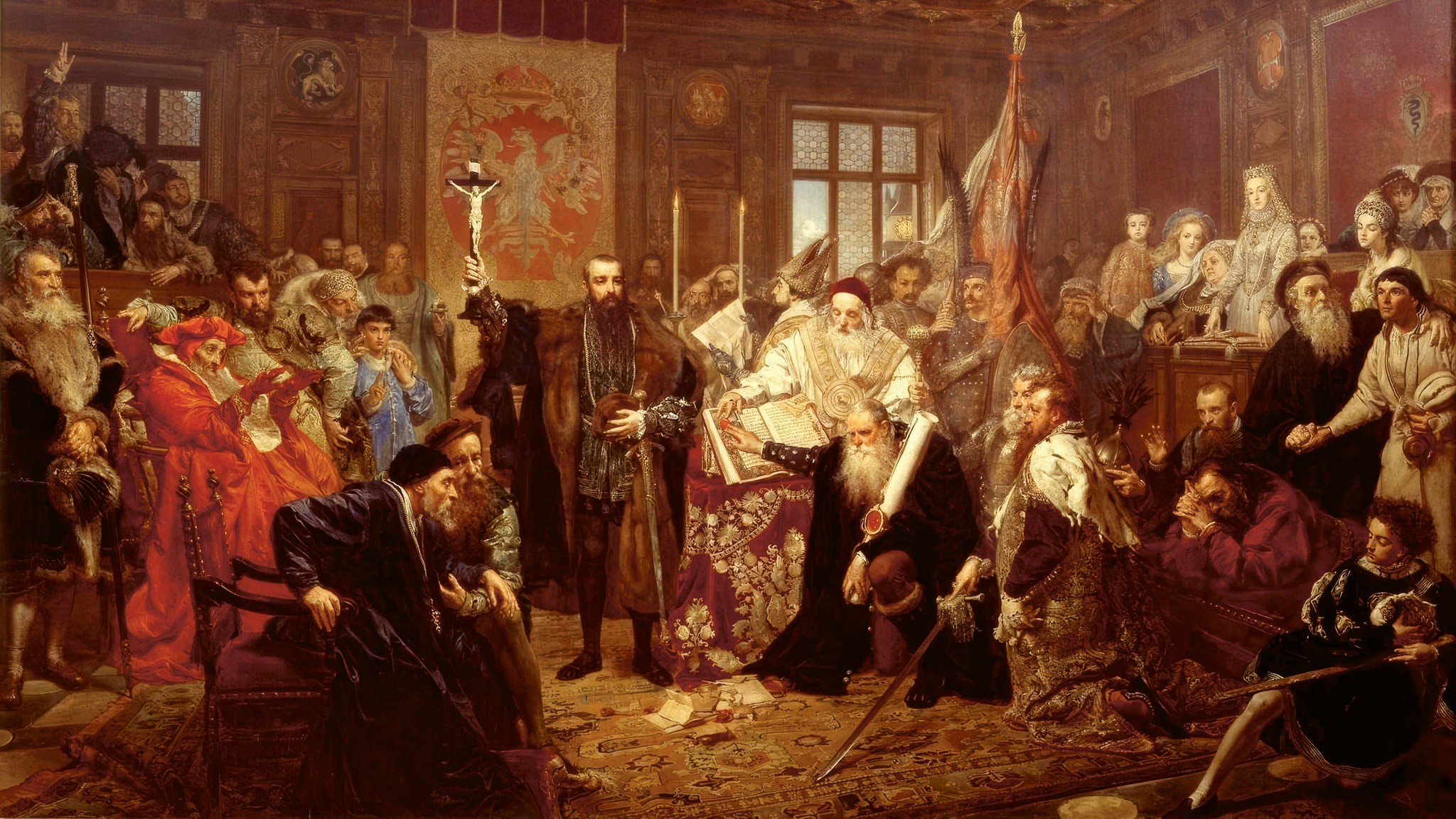 Jan Matejko, The Union of Lublin (1869). National Museum in Lublin, Lublin, Poland
