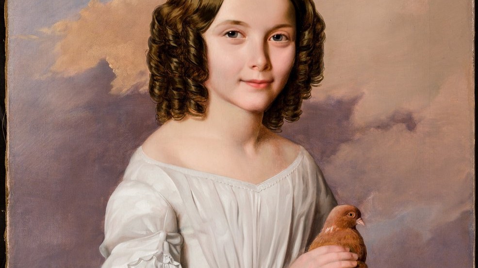Portrait of Olga Werther of Numvár by Ágost Canzi, 1851