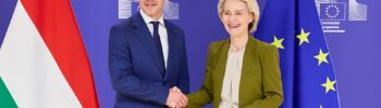 Ursula von der Leyen, President of the European Commission, receives Péter Magyar, Prime Minister of Hungary, 29 April 2026