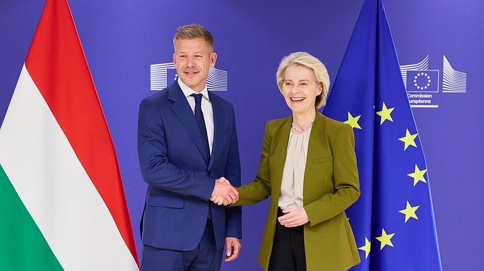 Ursula von der Leyen, President of the European Commission, receives Péter Magyar, Prime Minister of Hungary, 29 April 2026